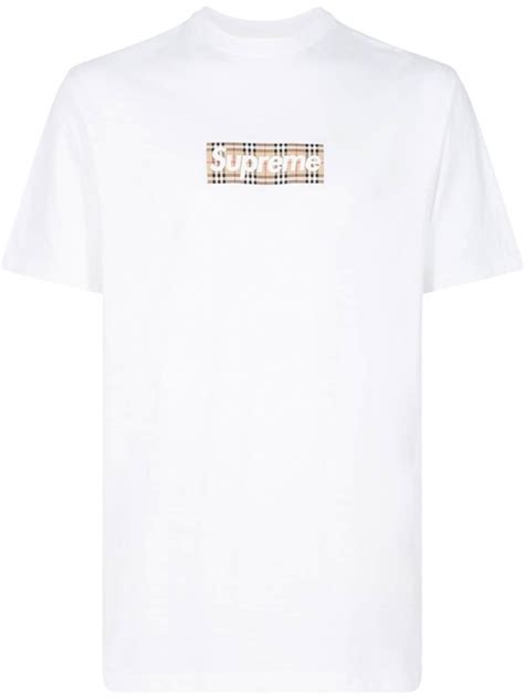 supreme burberry box.logo|supreme Burberry box t shirt.